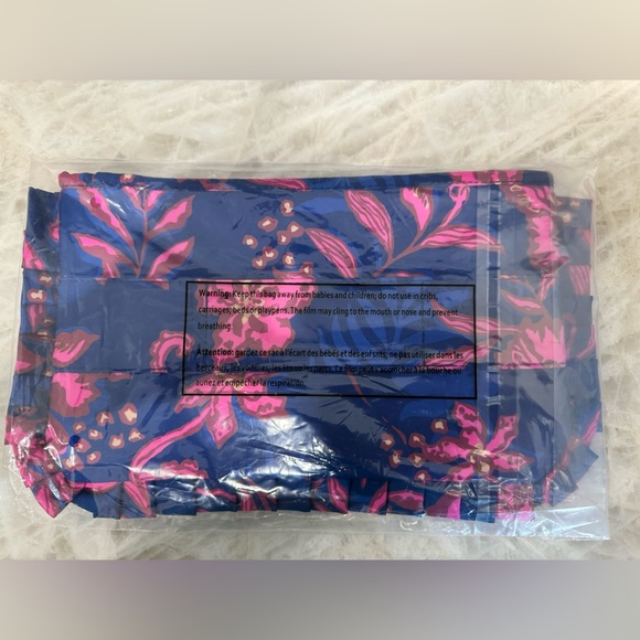NWT Lilly Pulitzer GWP Pouchette, Blue Med Never Ending Summer - Picture 2 of 5